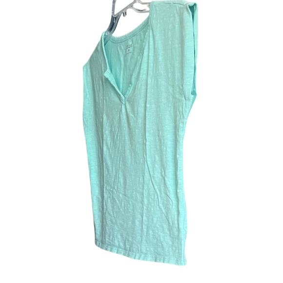 A.N.A. CAP SLEEVE PULL-OVER V-NECK T-SHIRT, WOMENS, M, LIGHT TEAL - Picture 4 of 11
